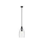 Kichler 43090BK 1-Light Black 75W Pendant