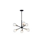 Kichler 43095BK 6-Lights Black 100W 1-Tier Chandelier