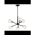 Kichler 43095BK 6-Lights Black 100W 1-Tier Chandelier