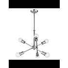 Kichler 43095CH 6-Lights Chrome 100W 1-Tier Chandelier