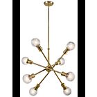 Kichler 43118NBR 8-Lights Natural Brass 100W 1-Tier Chandelier