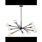 Kichler 43119BK 10-Lights Black 100W 1-Tier Chandelier