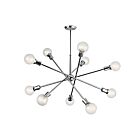 Kichler 43119CH 10-Lights Chrome 100W 1-Tier Chandelier