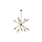 Kichler 43119NBR 10-Lights Natural Brass 100W 1-Tier Chandelier