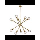 Kichler 43119NBR 10-Lights Natural Brass 100W 1-Tier Chandelier