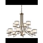 Kichler 43151AP 12-Lights Antique Pewter 60W 2-Tier Chandelier