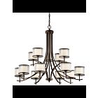Kichler 43151MIZ 12-Lights Mission Bronze 60W 2-Tier Chandelier