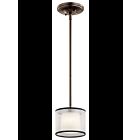 Kichler 43152MIZ 1-Light Mission Bronze 50W Mini Pendant