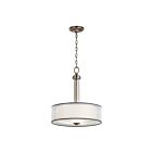 Kichler 43153AP 3-Lights Antique Pewter 100W Inverted Pendant
