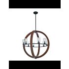 Kichler 43190AUB 8-Lights Auburn Stained 60W 1-Tier Chandelier