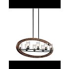 Kichler 43191AUB 8-Lights Auburn Stained 60W Oval Chandelier