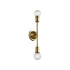 Kichler 43195NBR 2-Lights Natural Brass 60W Wall Sconce