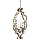 Kichler 43255DAW 4-Lights Distressed Antique White 60W Foyer Pendant