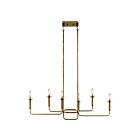 Kichler 43362NBR 6-Lights Natural Brass 60W Linear Chandelier