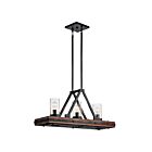 Kichler 43433AUB 3-Lights Auburn Stained 100W Linear Chandelier