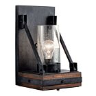 Kichler 43436AUB 1-Light Auburn Stained 100W Wall Sconce