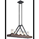 Kichler 43491AUB 5-Lights Auburn Stained 100W Linear Chandelier