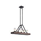 Kichler 43491AUB 5-Lights Auburn Stained 100W Linear Chandelier