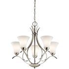 Kichler 43504NI 5-Lights Brushed Nickel 100W 1-Tier Chandelier