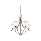 Kichler 43504NI 5-Lights Brushed Nickel 100W 1-Tier Chandelier