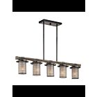 Kichler 43590AVI 5-Lights Anvil Iron 100W Linear Chandelier