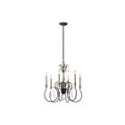 Kichler 43617WZC 6-Lights Weathered Zinc 60W 2-Tier Chandelier