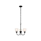 Kichler 43637BK Jolie 3-Lights 100W Black Chandelier