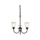 Kichler 43637OZL18 3-Lights Olde Bronze 10W LED Mini Chandelier
