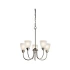 Kichler 43638NI 5-Lights Brushed Nickel 100W 1-Tier Chandelier