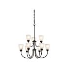 Kichler 43639OZ 9-Lights Olde Bronze 100W 2-Tier Chandelier