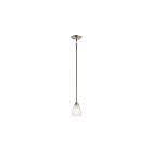 Kichler 43640NI 1-Light Brushed Nickel 100W Mini Pendant
