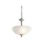 Kichler 43641NI 2-Lights Brushed Nickel 100W Convertible Pendant