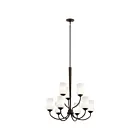 Kichler 43666OZ 9-Lights Olde Bronze 100W 2-Tier Chandelier
