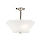 Kichler 43669NIL18 3-Lights Brushed Nickel 10W LED Semi-Flush Mount Ceiling Light