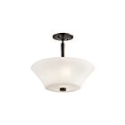 Kichler 43669OZ 3-Lights Olde Bronze 100W Semi-Flush Mount Ceiling Light
