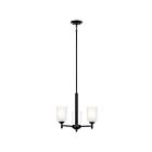 Kichler Shailene 43670BK 3-Lights 300W Black Mini Chandelier