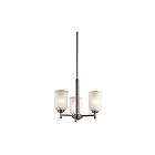 Kichler 43670NI 3-Lights Brushed Nickel 100W Mini Chandelier