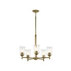 Kichler 43671NBRCLR 5-Lights 500W Natural Brass Chandelier