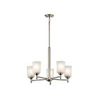 Kichler 43671NI 5-Lights Brushed Nickel 100W 1-Tier Chandelier