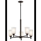 Kichler 43671OZ 5-Lights Olde Bronze 100W 1-Tier Chandelier