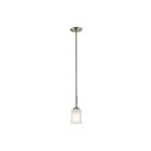 Kichler 43674NI 1-Light Brushed Nickel 100W Mini Pendant