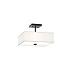 Kichler 43691BK Shailene 3-Lights 225W Black Semi Flush Mount