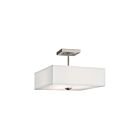 Kichler 43691NI 3-Lights Brushed Nickel 75W Semi-Flush Mount Ceiling Light