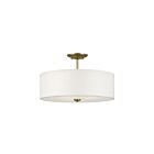 Kichler 43692NBR 3-Lights Shailene 225W Semi-Flush Mount Ceiling Light