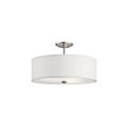 Kichler 43692NI 3-Lights Brushed Nickel 75W Semi-Flush Mount Ceiling Light