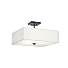 Kichler 43693BK Shailene 3-Lights 225W Black Semi Flush Mount