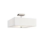Kichler 43693NI 3-Lights Brushed Nickel 75W Semi-Flush Mount Ceiling Light