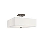 Kichler 43693OZ 3-Lights Olde Bronze 75W Semi-Flush Mount Ceiling Light