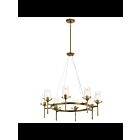 Kichler 43695NBR 8-Lights Natural Brass 100W 1-Tier Chandelier