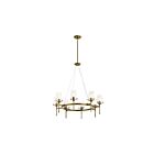 Kichler 43695NBR 8-Lights Natural Brass 100W 1-Tier Chandelier